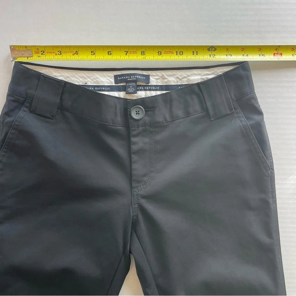 Banana Republic Women's Martin Fit Black Flat Front Capri Crop Pants Size 4 - Picture 8 of 13